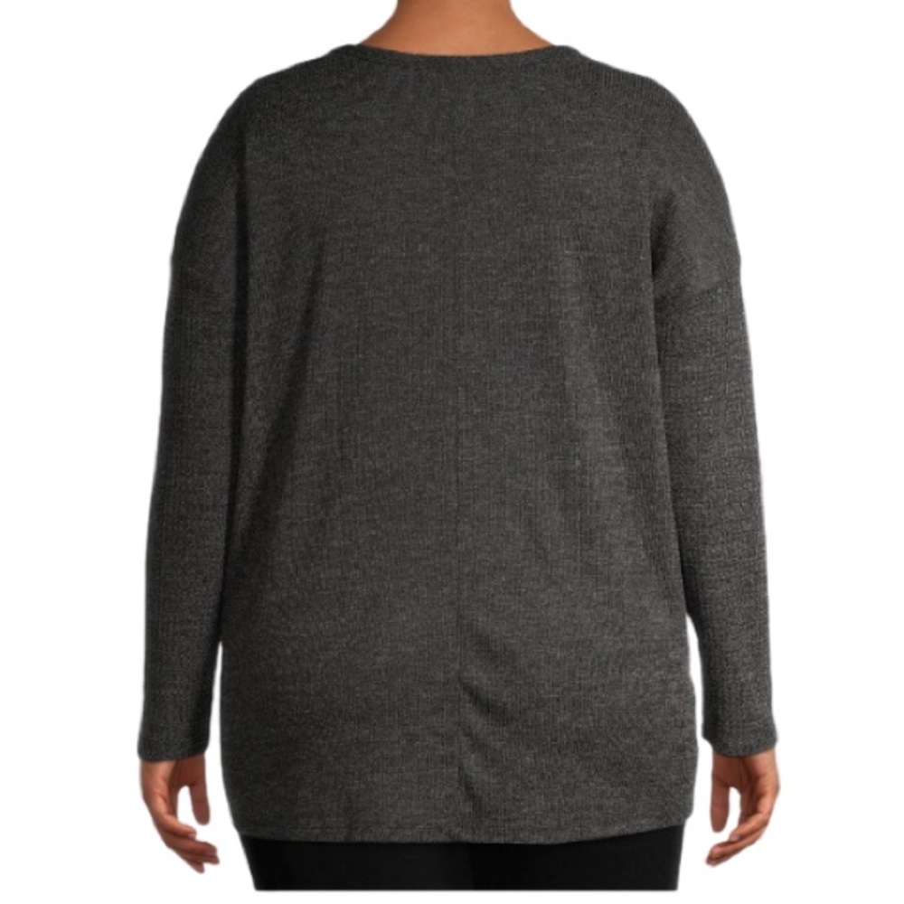 V-Neck Thermal Rib Top - Picture 2 of 4